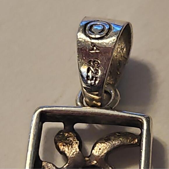 HAWAIIAN FLORAL+SEA TURTLE Jewelry 925 STERLING SILVER CHARM PENDANT  NO CHAIN - Picture 5 of 5